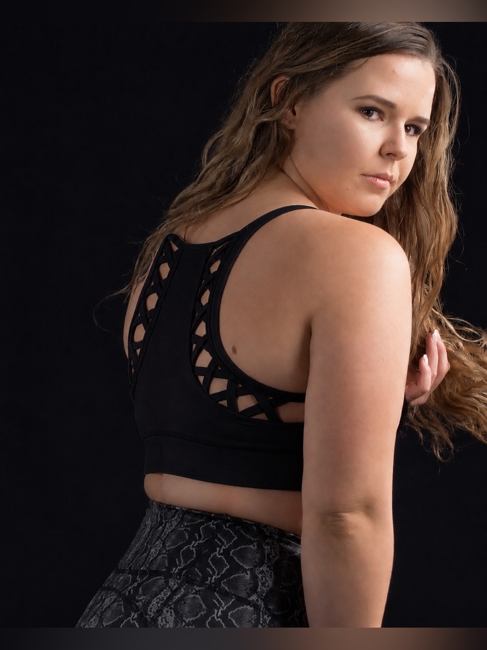 EUC Til You Collapse Lattice Bra - Black